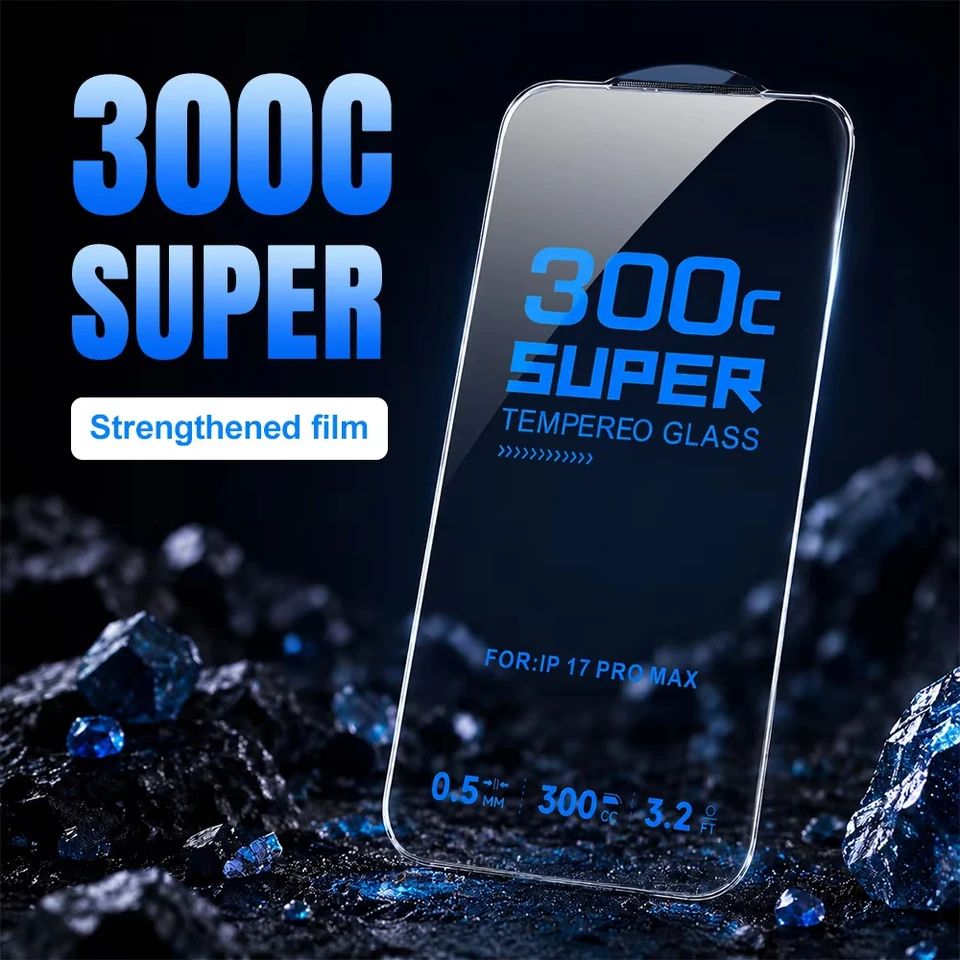 1-5 Piezas 300C Ultra HD Cobertura Completa Protector de Pantalla para iPhone 18 17 16 15 14 13 Pro Max Anti-Espía Vidrio Templado iPhone 16 15 Plus 2