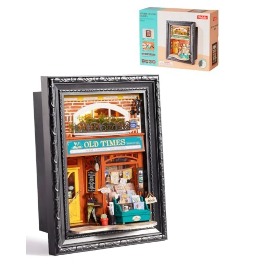 

3D Diorama Frame, Wall-Mounted Shadow Box and Dollhouse Display Case for and Christmas Decor, Unfinished Kit Beginner-Friendly