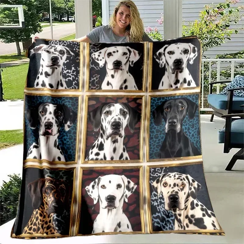 

3D Printed Baby Blanket Spotted Dog Flannel Babes Carpet Leopard Print Baby Blankets Soft Warm Portable Home Travel Office