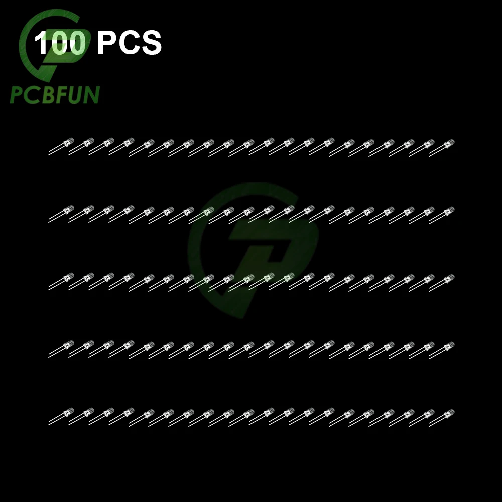 Assorted White Hair LED Kit de luz, DIY LED Set, DIY eletrônico, amarelo, 5mm, 50 Pcs, 100 Pcs, 200Pcs