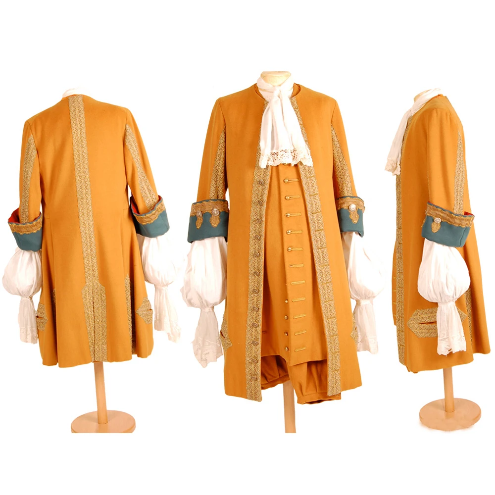 

17th Century Aristocratic Gentleman Costume Victorian Rococo Court Prince Tuxedo Suit Louis Χ Ⅵ Luxurious Venice Ball Gown