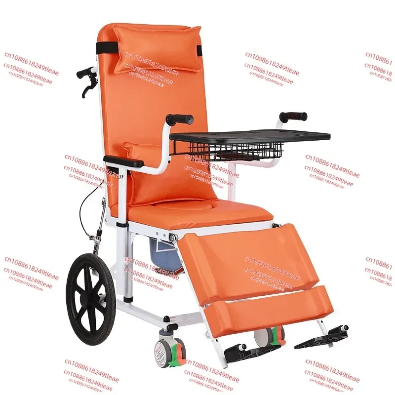 Large wheel full lying hydraulic lift home care for paralyzed elderly, outdoor implementation