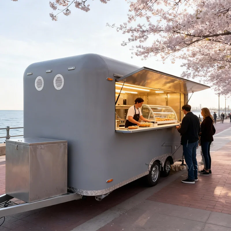 

New Design Trend Food Trucks Doner Kebab Burger Tacos Fried Chicken Baked Potatoes Food Truck with Full Kitchen That I Can Drive