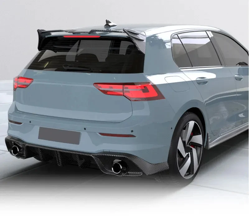 NEW 100% Dry Carbon Fiber Material Car Roof Spoiler Upper Rear Spoiler Wing for Cars for Volkswagen VW Golf 8 GTI 2021-UP Body