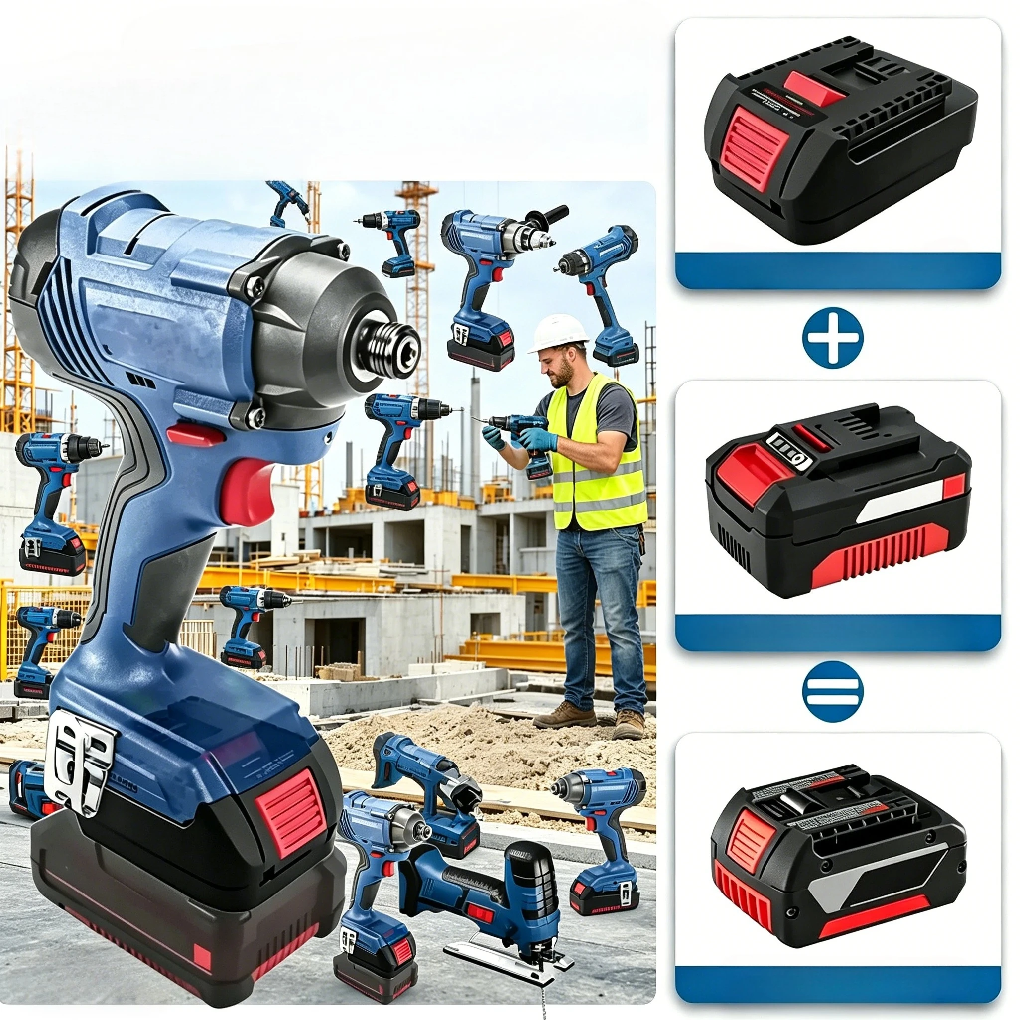 

Адаптер для аккумулятора EIN18BS: преобразователь для литий-ионных аккумуляторов Einhell 18V в инструменты Bosch 18V GBA (дрели и электроинструменты)