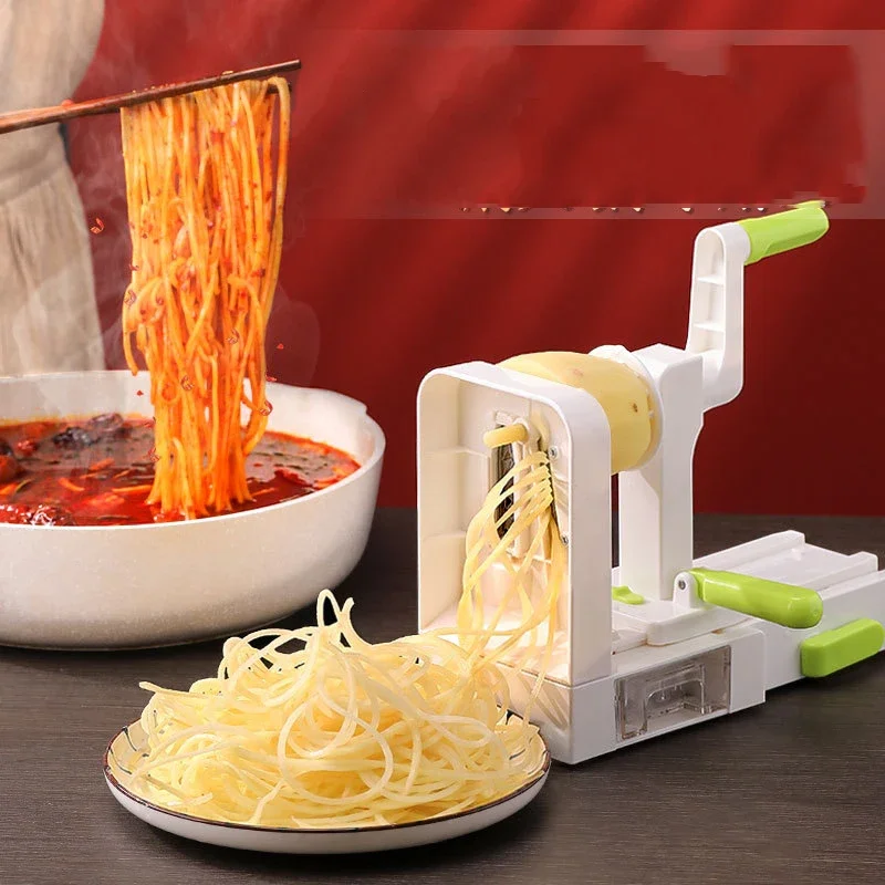 

Potato Noodle Maker Stainless Steel Vegetable Spiralizer Multifunctional Vegetable Salad Slicer Fruit Graters