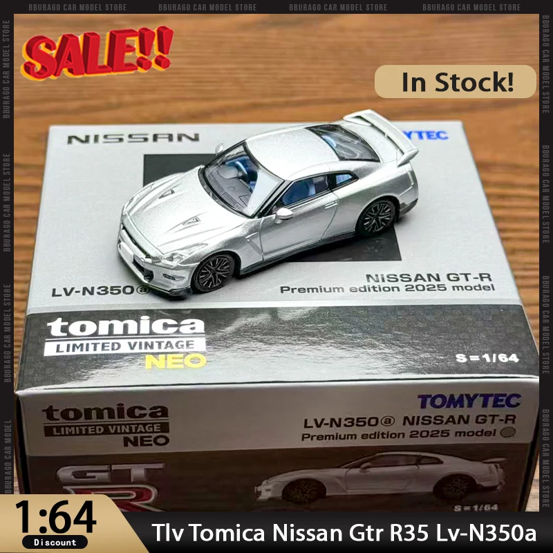 

Новинка в наличии Tlv Tomica 1:64 Nissan Gtr R35 Lv-N350a 2025, сплав, ограниченная серия, автомобильные миниатюрные литые украшения, игрушки на заказ для детей