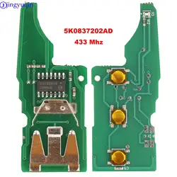 Jingyuqin 5K0837202AD z ID48 klucz zdalny obwód elektroniczny dla VW Beetle/Caddy/Eos/Golf/Jetta/Polo/Scirocco/Tiguan/Touran/UP