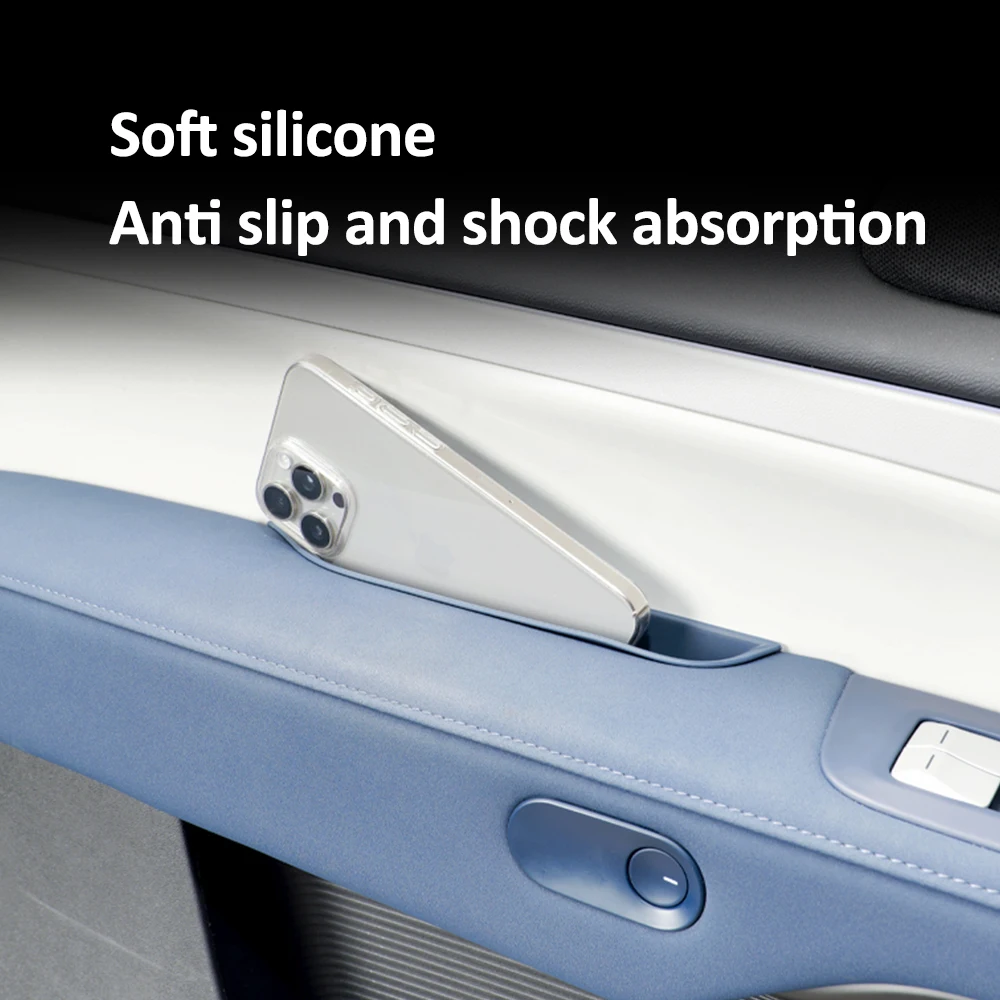 Door Handle Storage Box Suitable For Xpeng G6  Armrest Silicone Door Slot Pad Storage Box Interior Accessories Modification