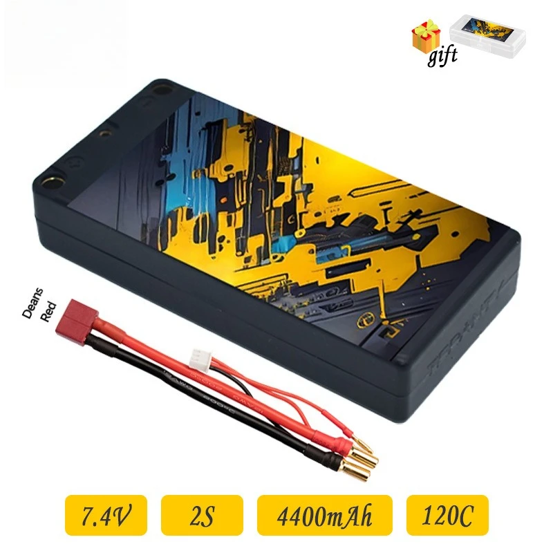 

4400mAh 2S 7.4V 120C 1/10 Thin Lithium Battery for Remote Control Car Climbing Car Model