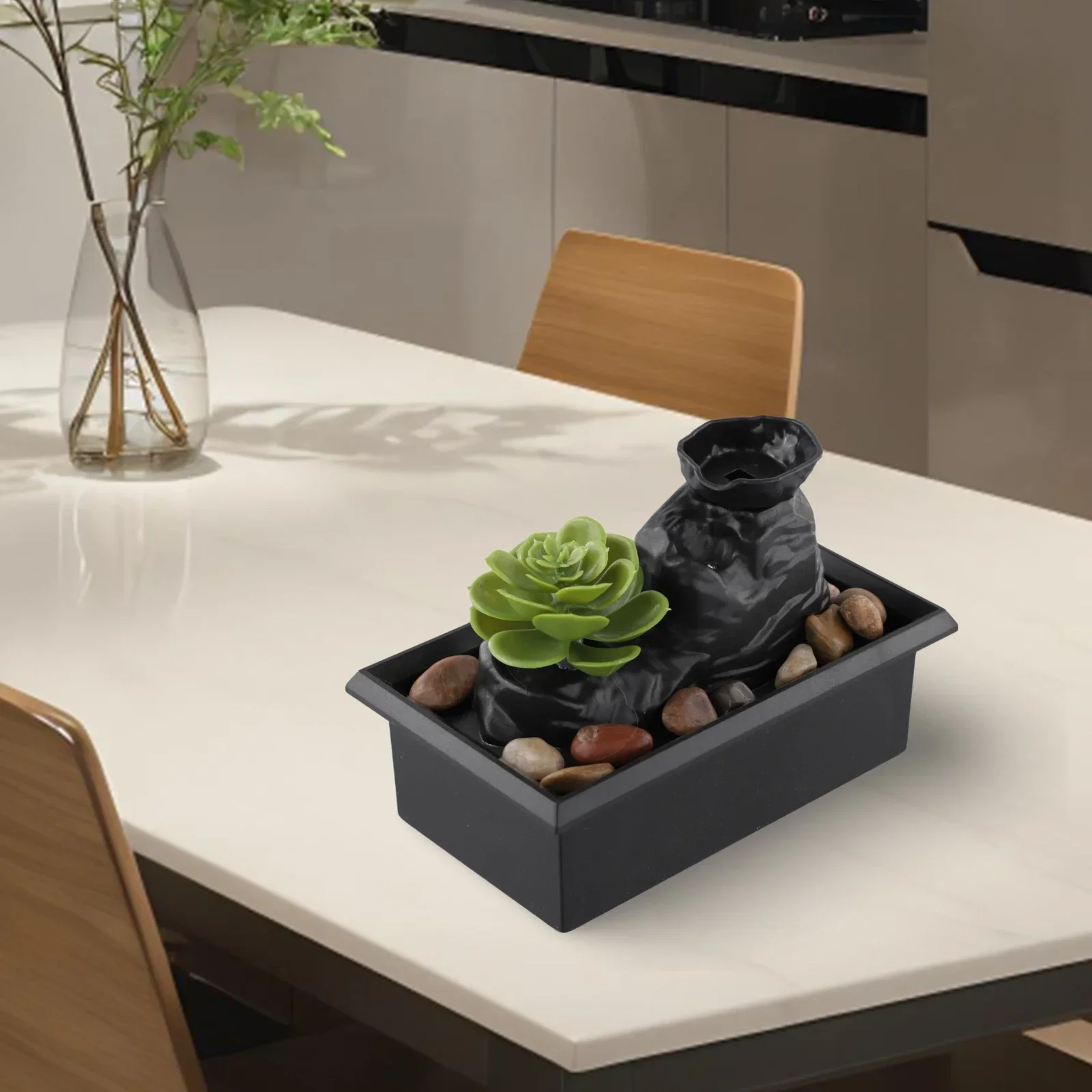 Mini Tisch brunnen Tischplatte Schnickschnack Zen Meditation Brunnen Dekoration Sound entspannende Home Office Desktop-Dekoration