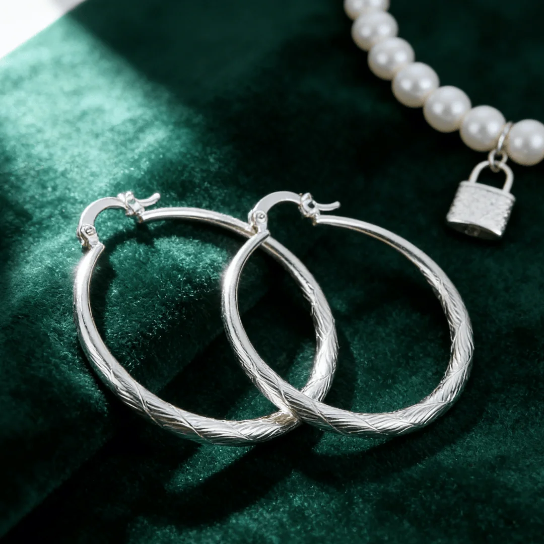 Special offer 925 Sterling Silver cutecore 4CM Big circle hoop earrings for Women fashion Jewelry Ear loop hanger party gift