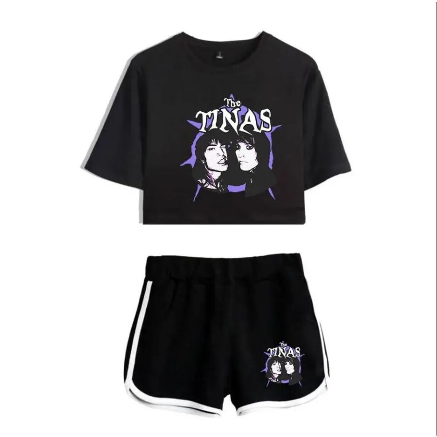 Jake Webber No Name Merch Two Piece Set Short Sleeve Crop Top + Shorts Sweat Suits Women Tracksuit Two Piece Outfits Girl Sets