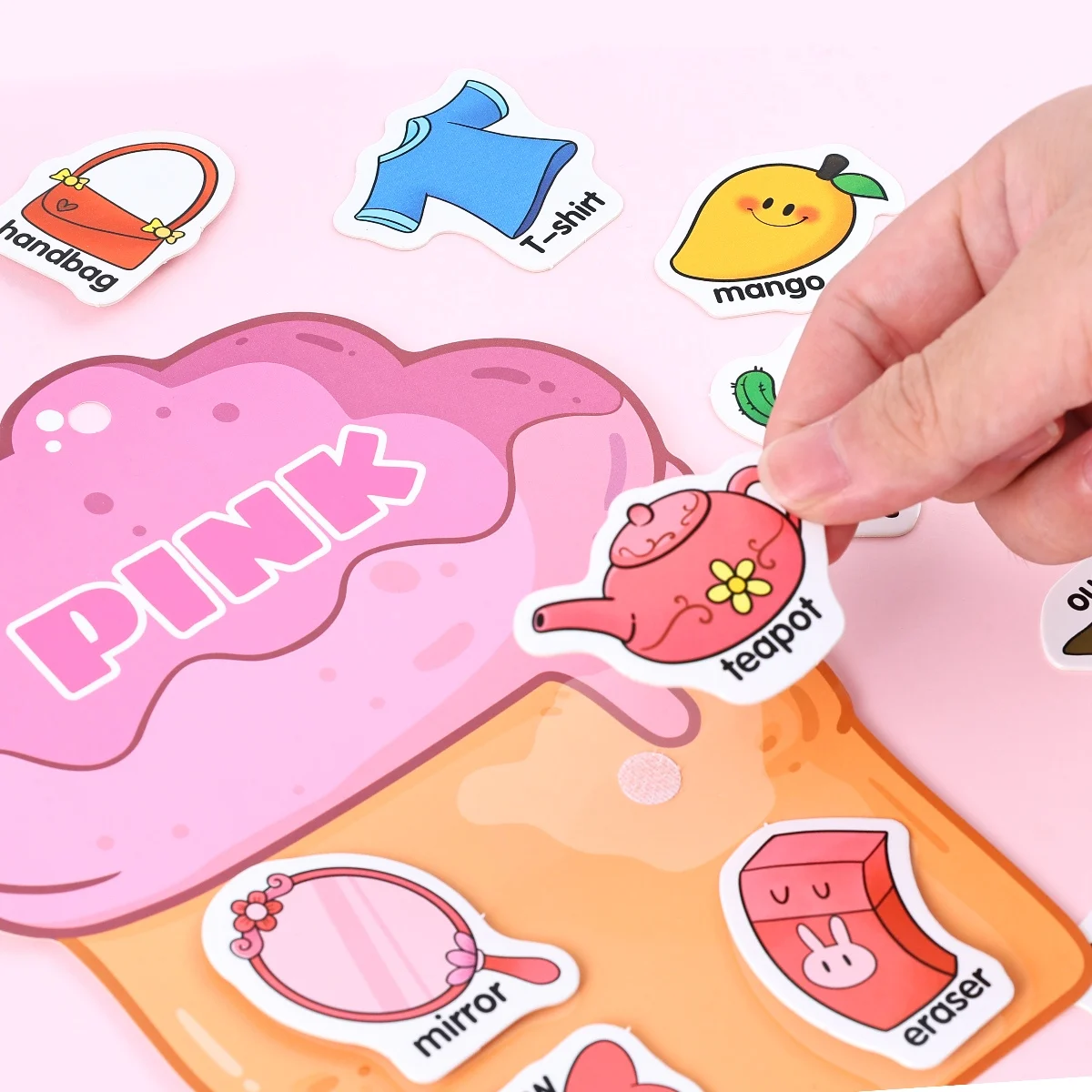 لون شكل كلمة استكشاف كتاب مشغول الأطفال للطي كتاب رقمي متعة الاطفال التنوير التعرف على الألوان الحسية اللعب #1