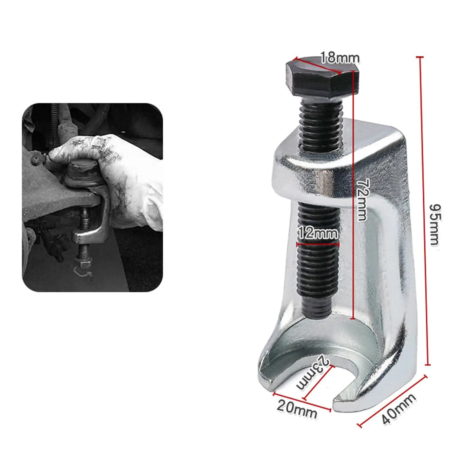 Picture 7: Auto Ball Joint Separator, Tie Rod End Puller Splitter Removal Tool Pitman Arm Puller Extractor, for Light Truck SUV Pickup.