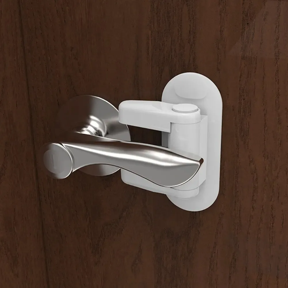 Universal Door Lever Lock, Child Baby Safety Anti‑Rotation Door Lock, Adhesive Security Latch, Multi‑Functional Home Kids Proof