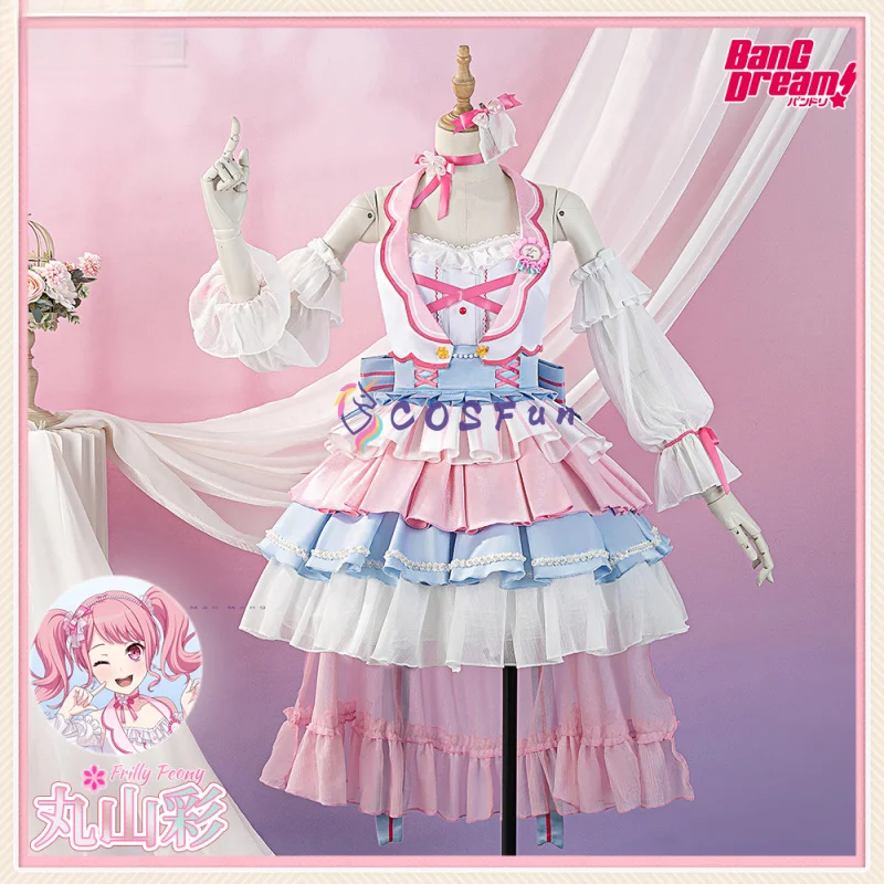 

BanG Dream! Maruyama Aya Косплей Костюм Косплей Костюм Хэллоуин Рождество Карнавал Аниме Ролевая игра Comic Con Лолита Платье