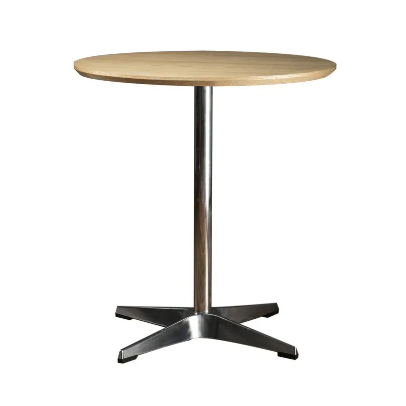 Nordic Minimalist Dining Table Walnut Coffee Shop Dining Table Stainless Steel