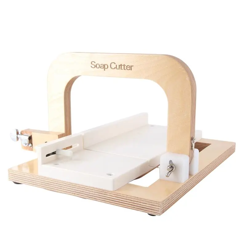 HRBAJ-Wooden Soap Cutter, Steel Wire Manual Making Cutting Machine Board Butter Cheese Slicer Ruler Professional