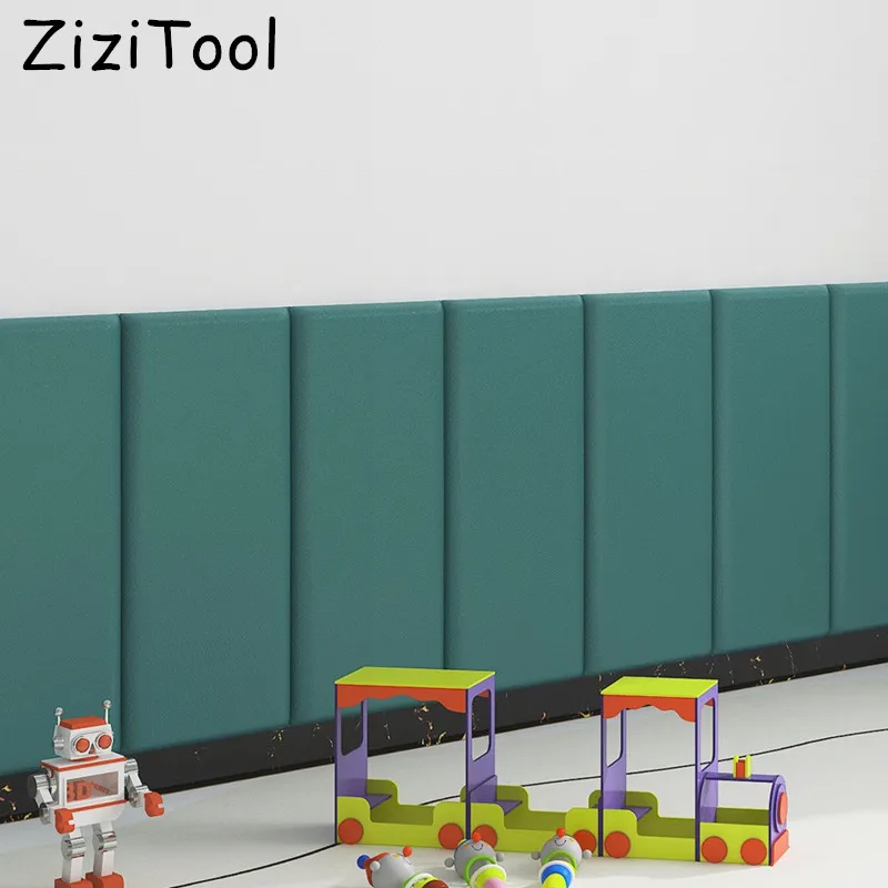 Wall Upholstered Headboard Full 3D Peel and Stick Soundproof Panels Anti-Collision Upholstered Wall Panel Durable Wall Cover