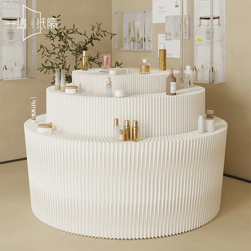 Folding long middle island frame multi-layer movable modern simple wind exhibition water table