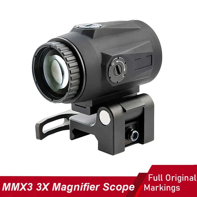 

Тактический увеличительный прицел MMX3 3X из алюминия, легкий, компактный, для охотничьих винтовок, с откидным креплением.