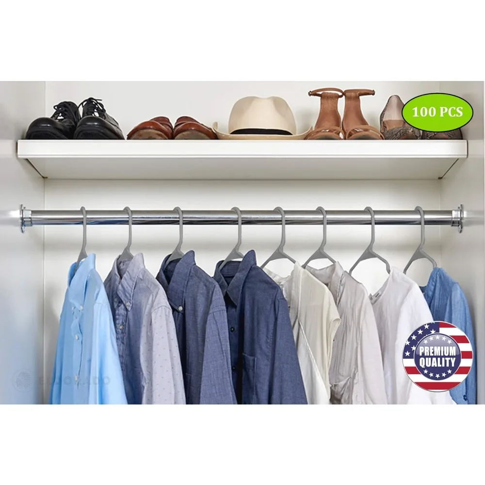 شماعات بلاستيكية لملابس البالغين - مثالية للاستخدام اليومي مع القمصان والبلوزات والقمصان والفساتين #6