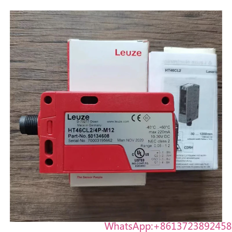 Sensor fotoelétrico original Leuze HT46CL2/4P-M12 50134608