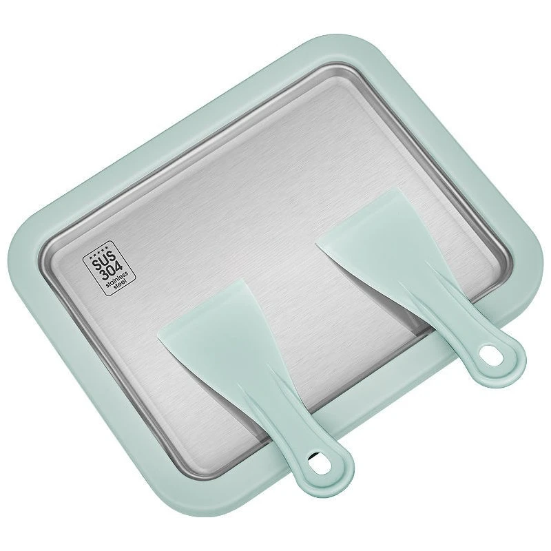 

Ice Fried Plate Household, Ice Fried Machine 304 Stainless Steel Food Grade, Plug-in Free, Kitchen Fried Yogurt Machine