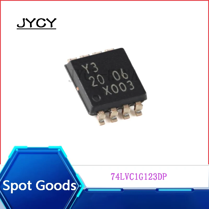 10PCS/lote 74LVC1G123DP  NEW  TSSOP-8 Single retriggerable monostable multivibrator