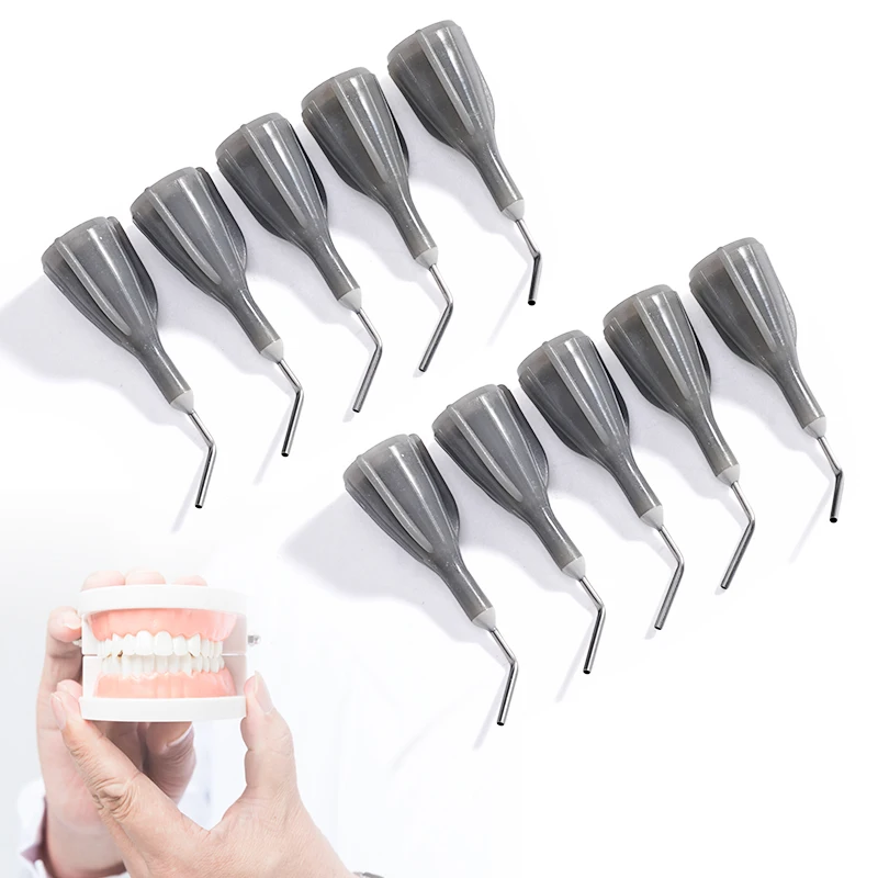 20pcs Dental Delivery Tips Flow Composite Resin Conveyor Flowable Tip Grey Tip Dentistry Disposable Tools