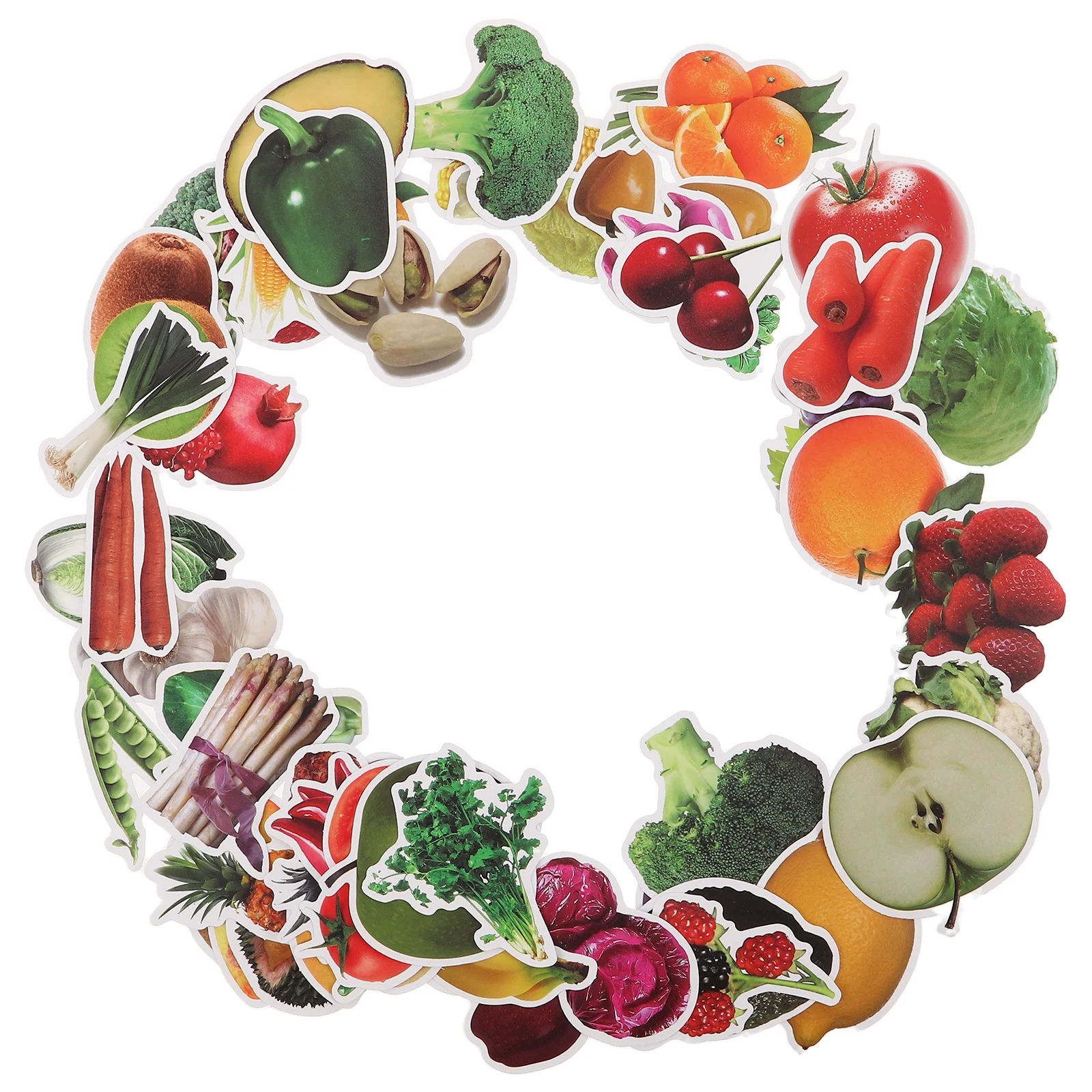 

200Pcs Educational Stickers for Kids Waterproof Realistic Fruit Vegetable Decals Classroom Laptop Water Bottle