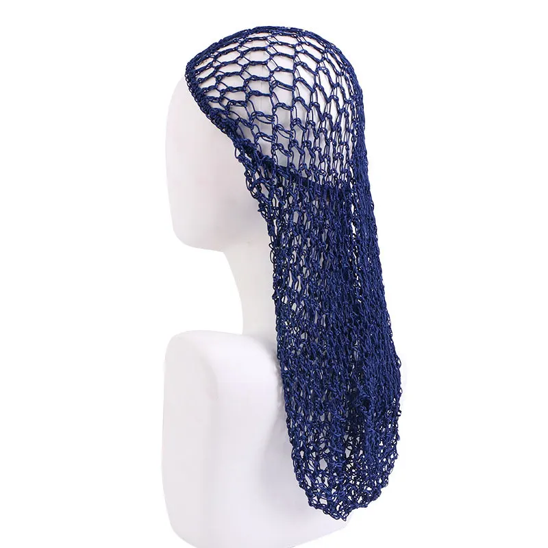 Hand Crocheted Hair Net Long Breathable Sleep Cap For Women Hair Protection Styling Night Care