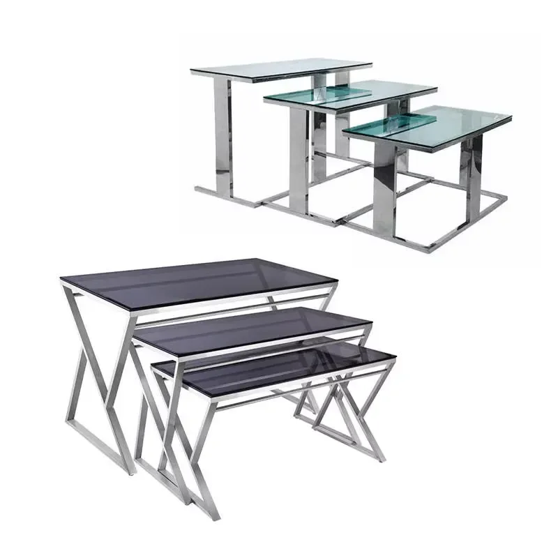 Stainless Steel Folding Dining Table and Chair Set Commercial Restaurant Equipment Multifunctional Buffet Table for Hotel