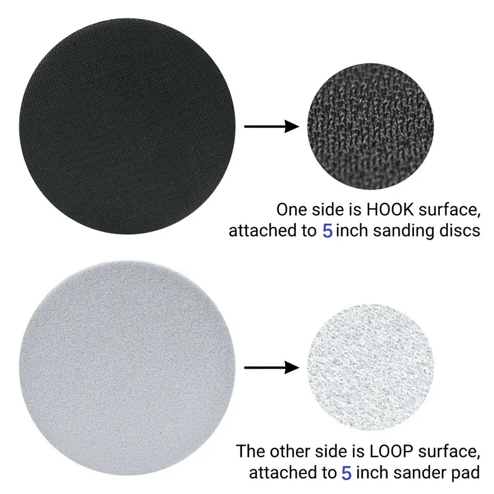 1pc 5 Inch 125mm Soft Sponge Interface Pad For Sanding Pads Hook And Loop Sanding Discs For Uneven Surface Polishing Sanding Pad