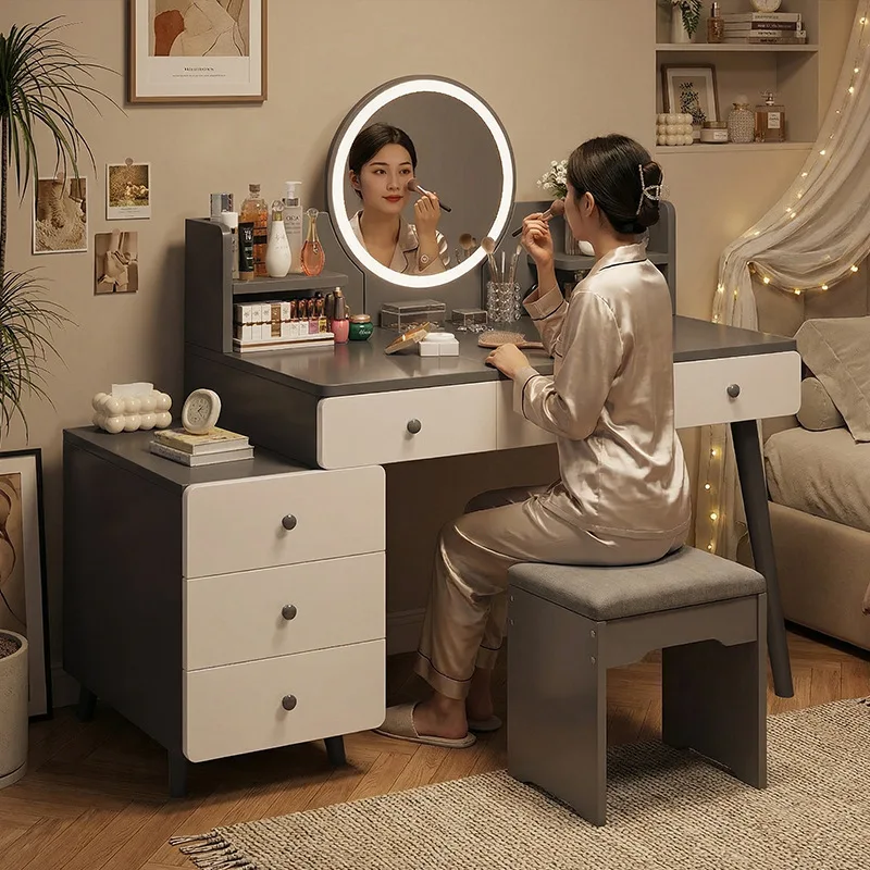 Dresser Bedroom Modern Simple Light Luxury Storage Chest Integrated Table Master Bedroom Bedside Cabinet Integrated Makeup Table