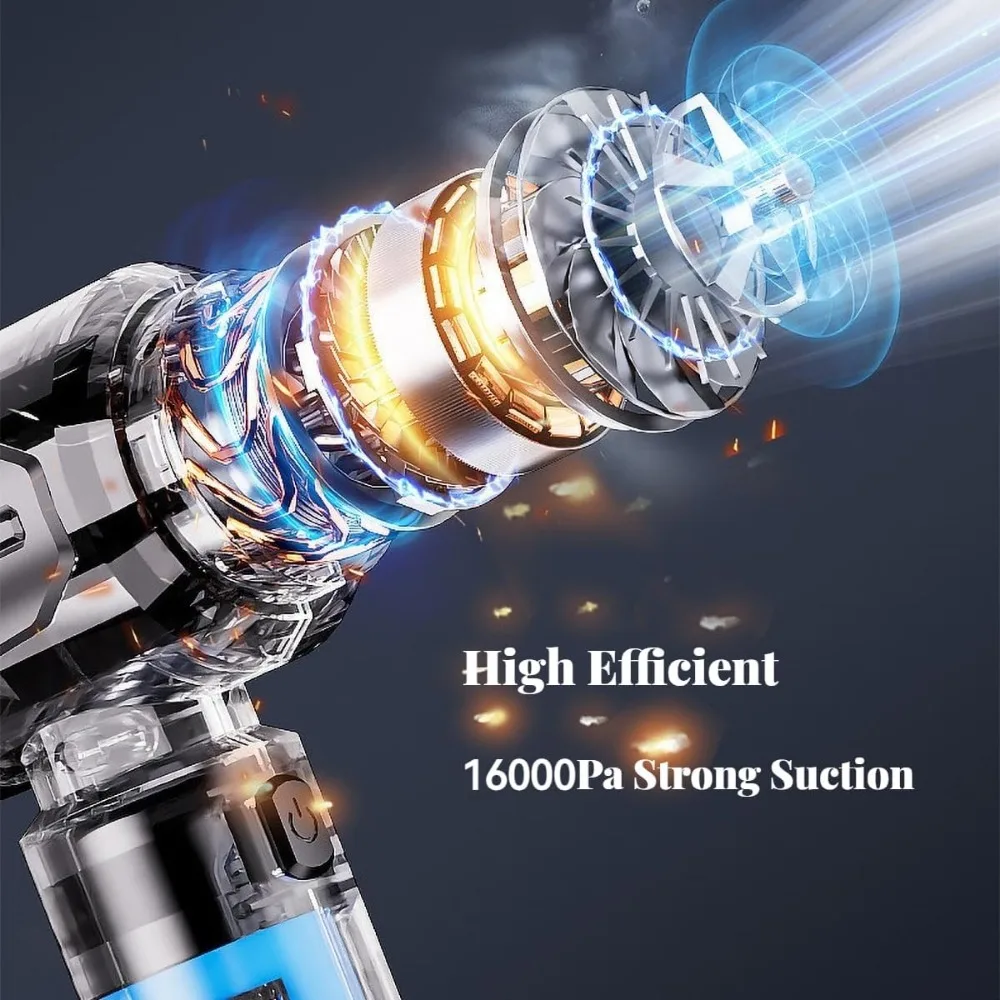 مكنسة كهربائية محمولة لاسلكية مع شفط قوي - نسخة مطورة 3 للسيارات والاستخدام المنزلي #3