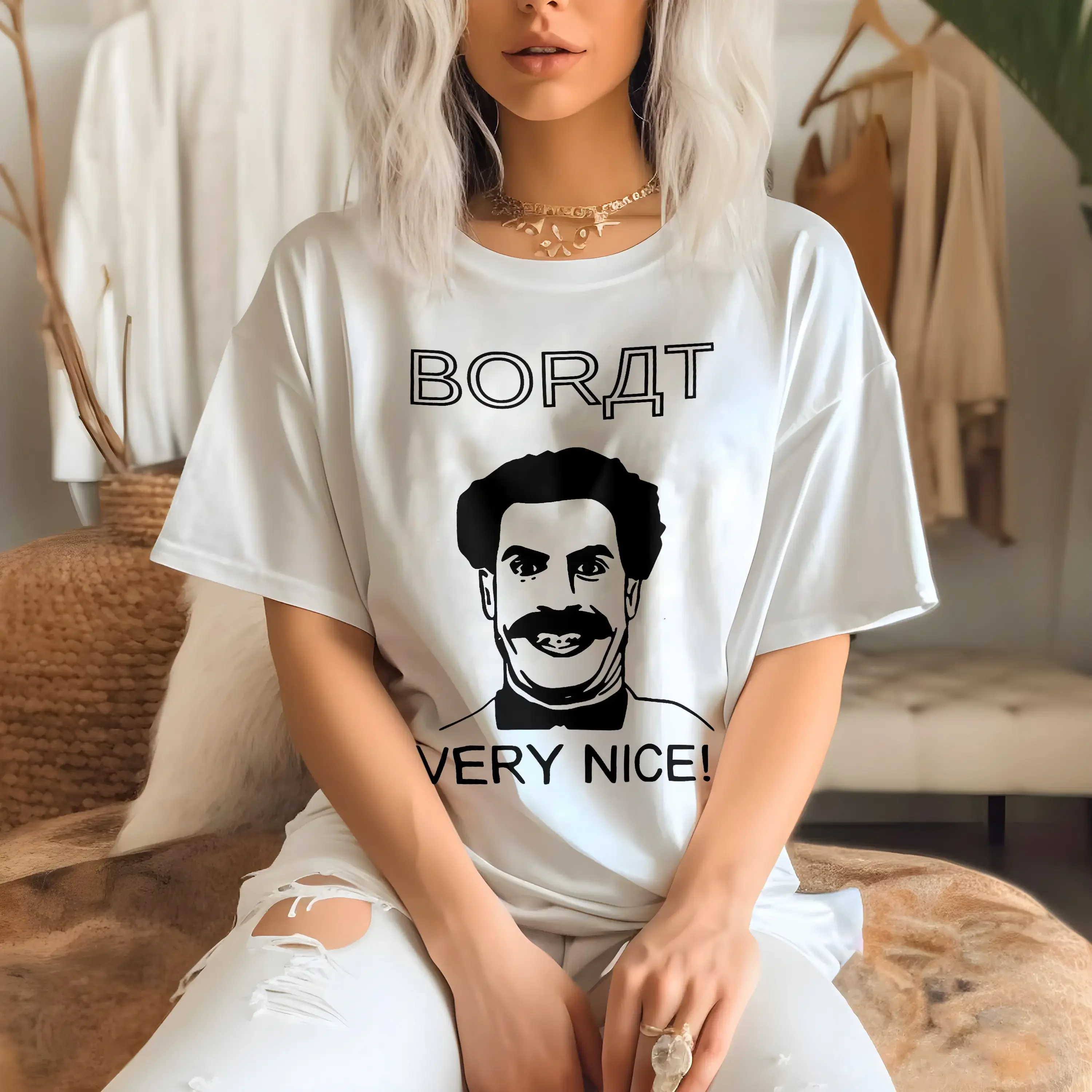 Borat V10 Movie Poster Classic T Shirt all sizes S 5XL