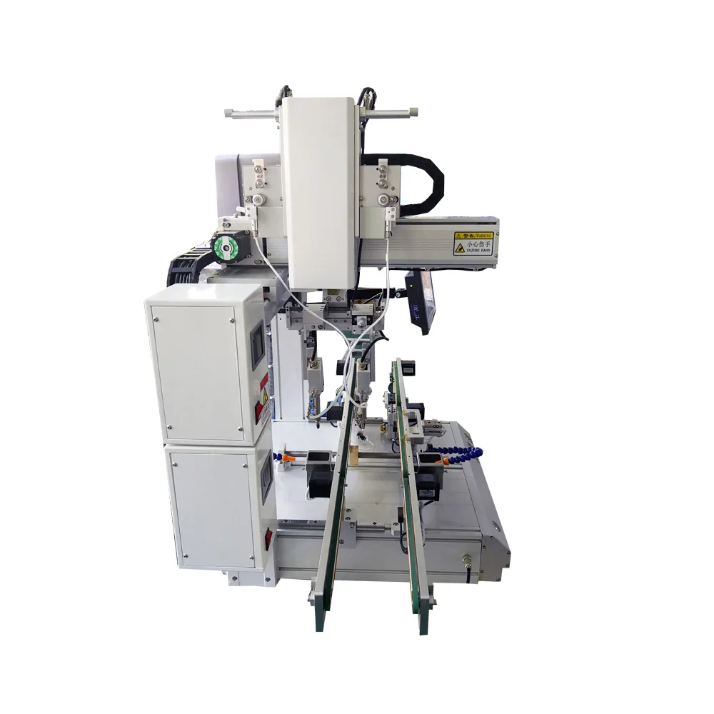 High Quality Customize Dual Heads Accuracy Soldering Machine Two Heads Desktop Soldering Robot with Line