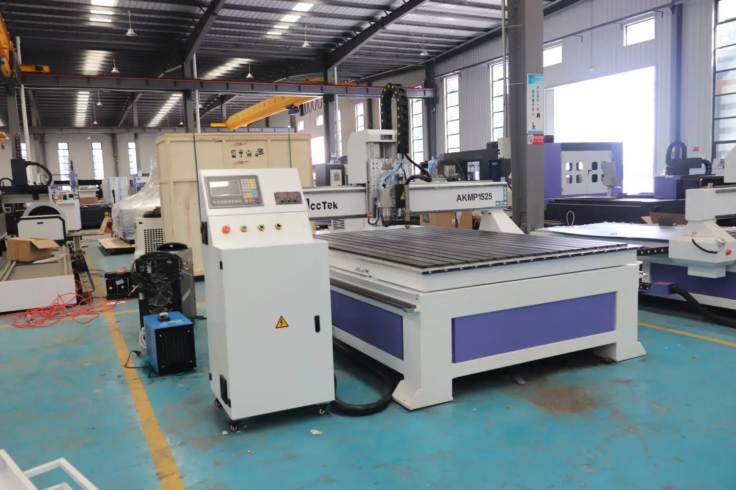 CNC Plasma Cutting Machine and Wood 3D CNC Router Machine 1325 Combined for Cutting Metal and MDF Acrylic Wood AKMP1530