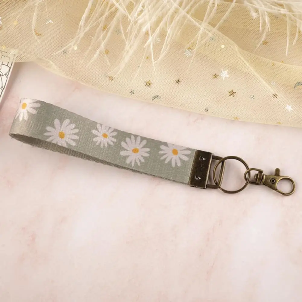 Versatile Keychain Pendant Minimalist Keychain Bracelet Plaid Print Faux Leather Wristlet Keychain Bracelet Quick-release Spring