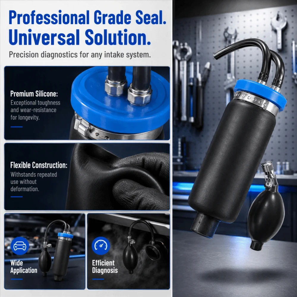 High-strength Smoky Leak Finder Device Silicone Universal Easy Intake Adapter Sealing Airbag Connector