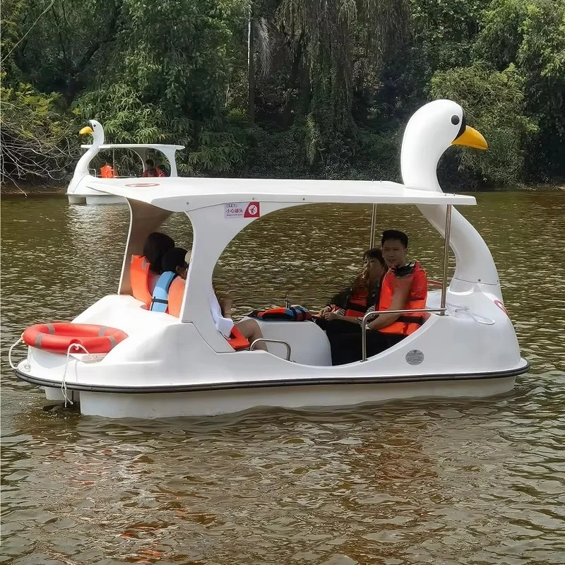 

Swan Pedal Boat Tourist Park Lake Adult Water Boat Water Play Equipment 4 Person Fiberglass Swan Boat Pedal Sea Lake
