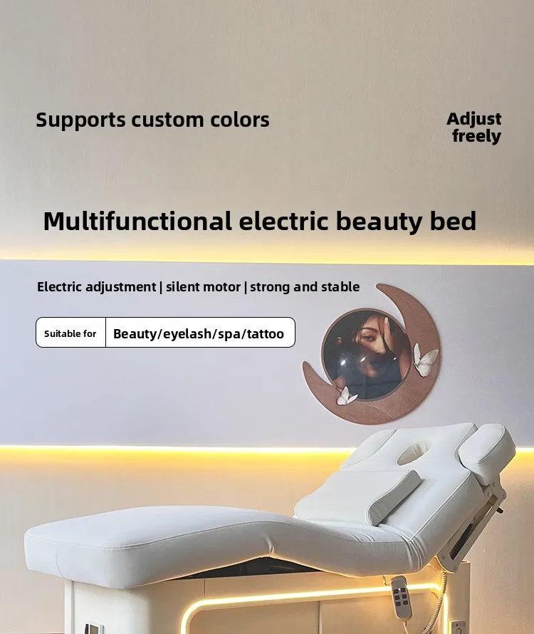 Wooden Base Electric Beauty Bed, Special Temperature Heating Massage Spa Bed For Beauty Salons, Skin Management Center