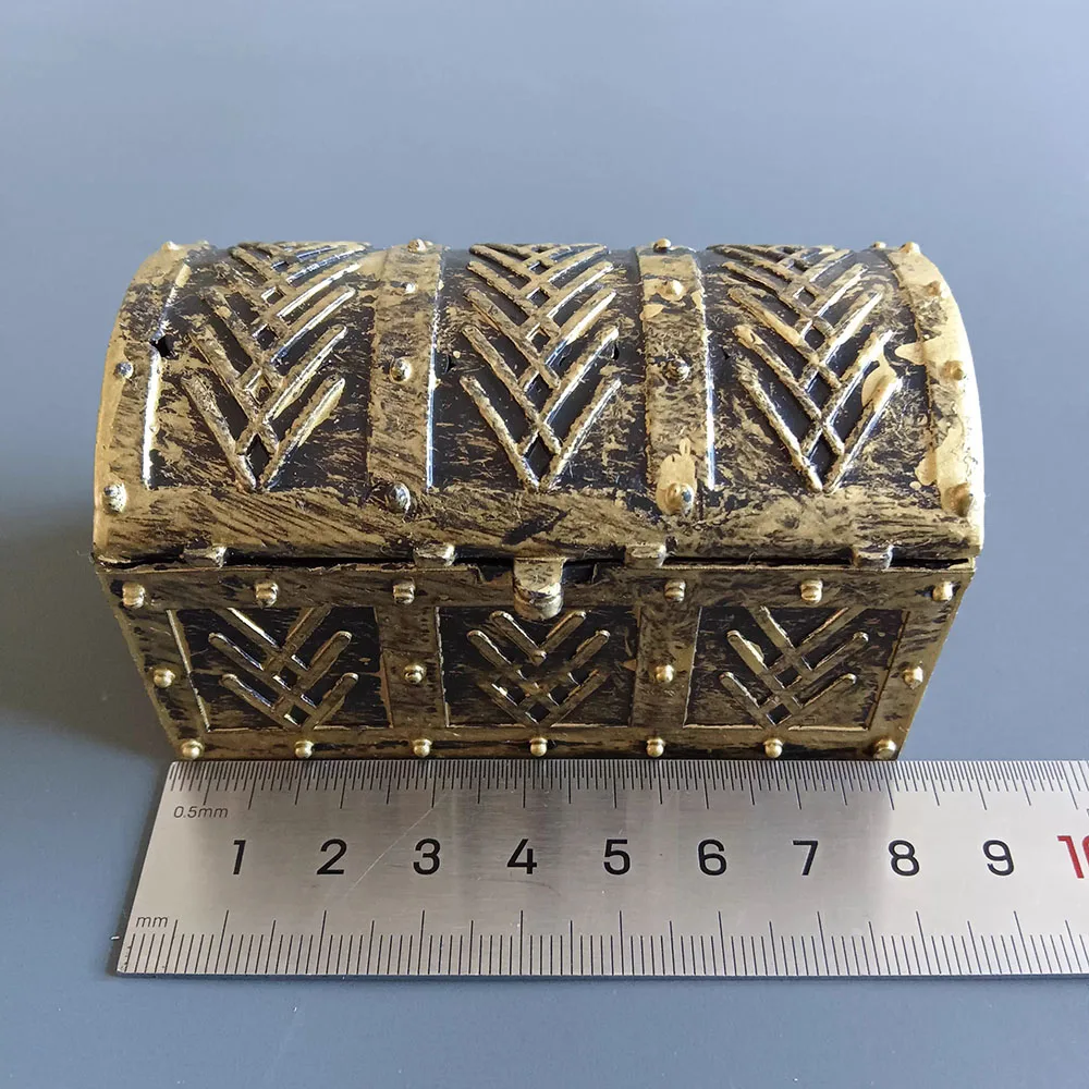Big Sales 1/6th Mini Toys Model Pirate Treasure Storage Box Coins Accessories Not Real For 12\