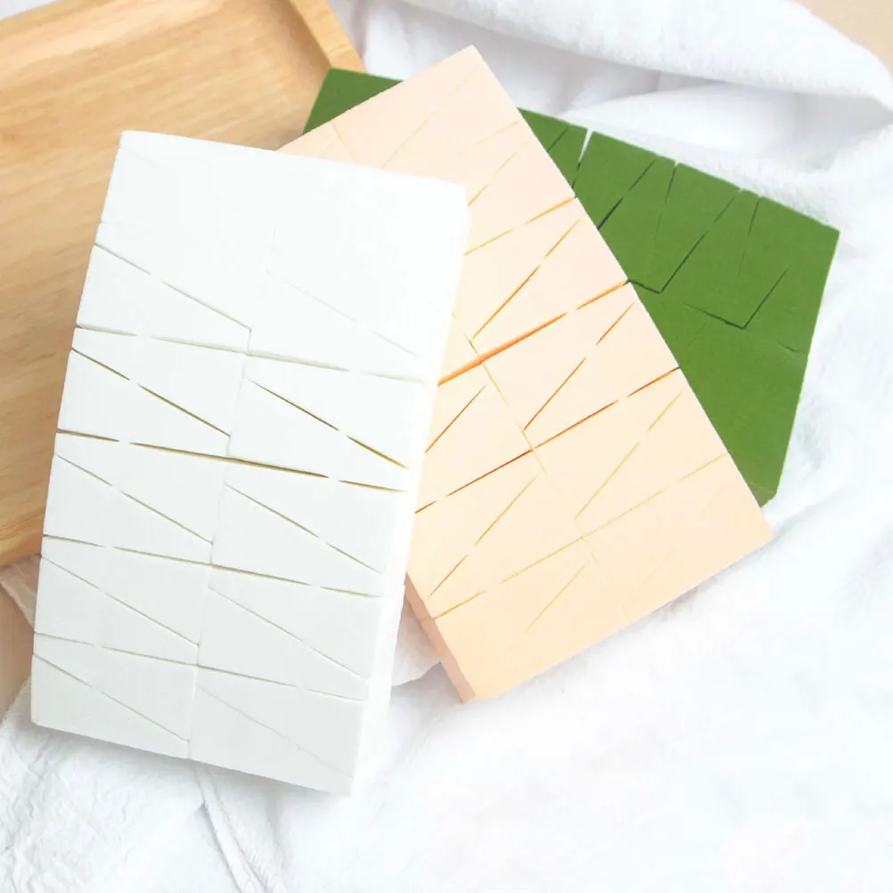 2 pçs cunha maquiagem esponjas triângulo beleza puff para fundação blush creme rosto ferramenta de aplicação portátil