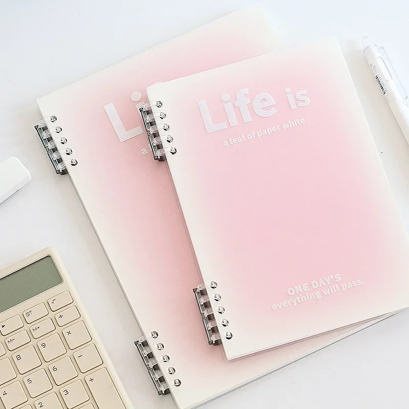 A5/B5 Binder Loose-Leaf Notebook 60 Sheets Lined Book for Students Writing Kawaii Simple Stationery School Supplies