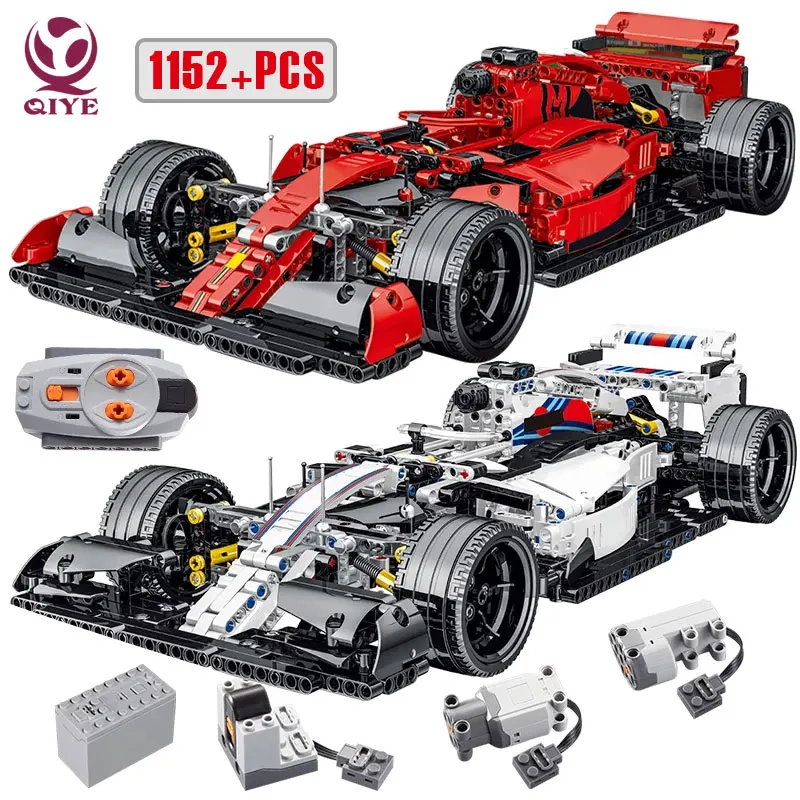 

QIYE Technical Sport Cars Formula F1 Building Blocks City Super Speed Racing Vehicle MOC Bricks Toys for Kids Boyfriend Gifts