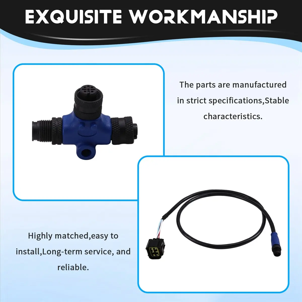 Engine Interface Cable for NMEA 2000 Outboards 06653-ZZ3-760HE,6-Pin,for
