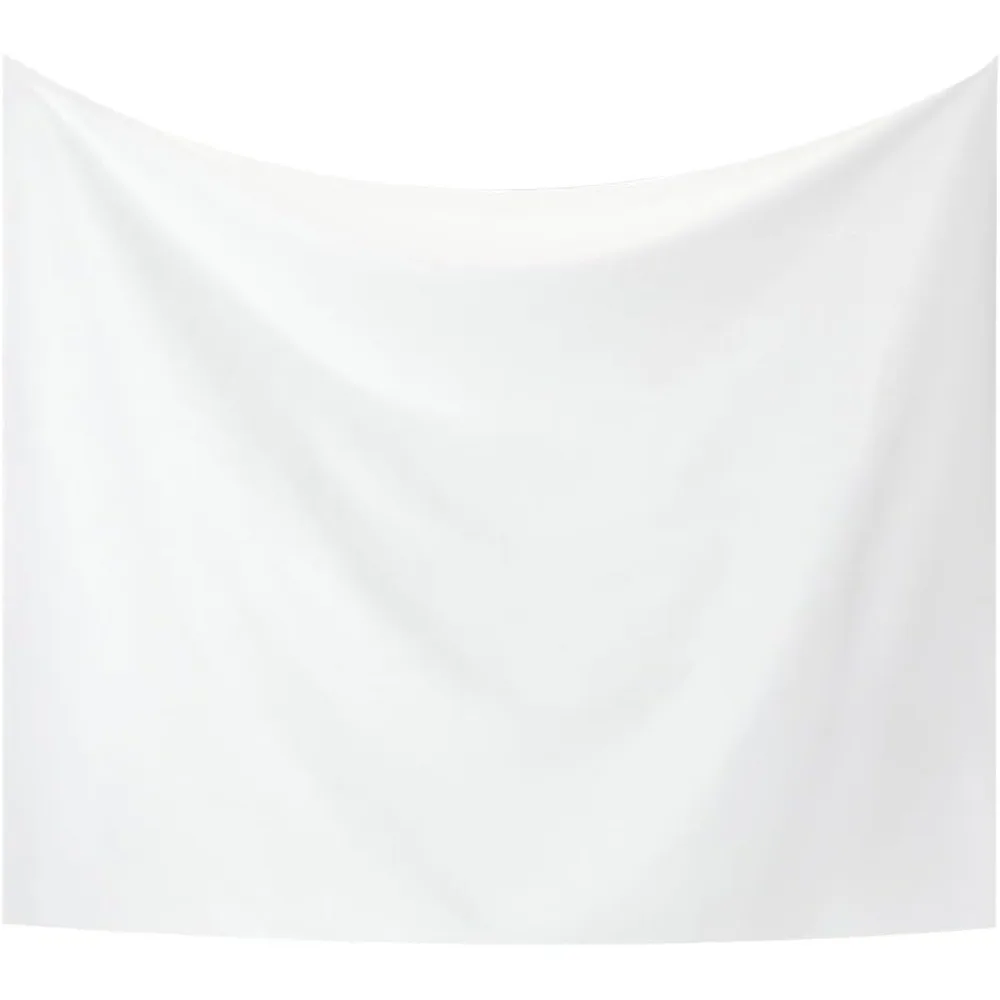 

White Polyester Tapestry for Tie Dyeing Large Blank Plain Backdrop DIY Hanging Wall Tapestry for DIY Crafts Bath Towel Travel